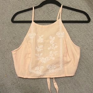 Pink zara crop